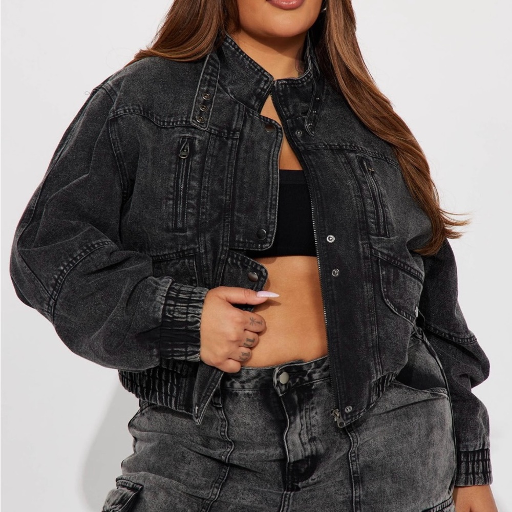 BNWT black denim jacket
